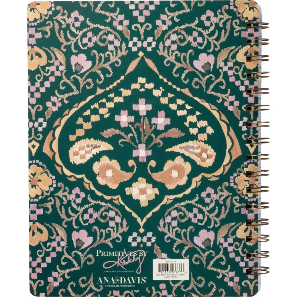 Let Your Dreams Blossom Spiral Notebook | Art on Both Sides | 9